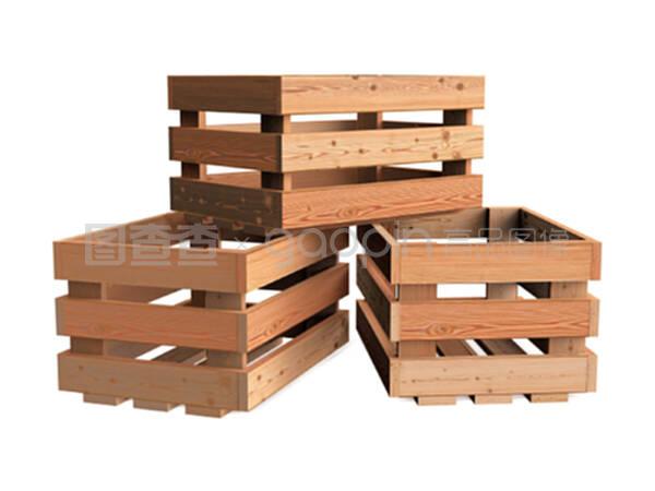一堆木箱